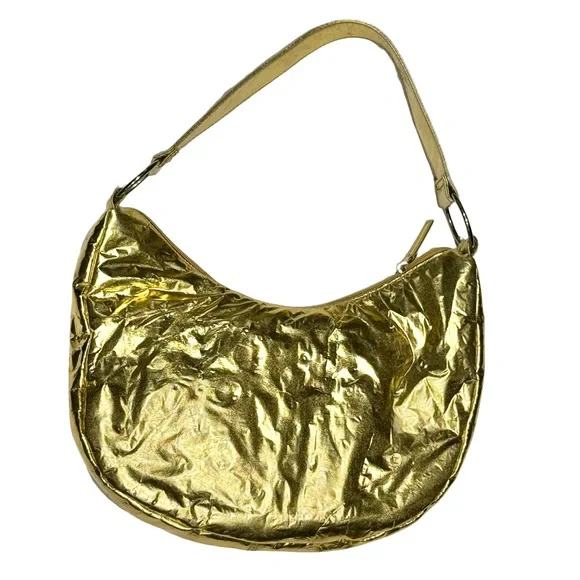 Y2K Gold Sequin Hobo Bag - Picture 7 of 9